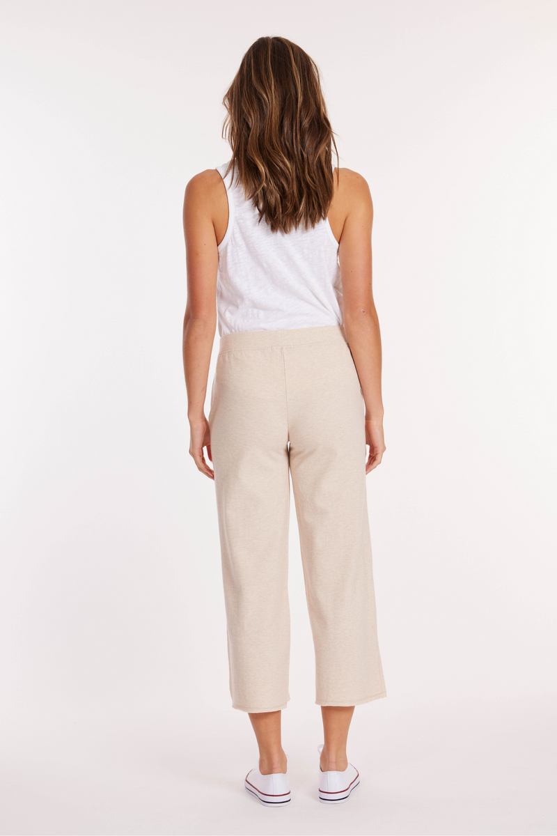 Cropped Easy Fit Drawstring Pants