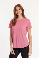 Crew Neck Tee w/ Curve Hem