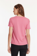 Crew Neck Tee w/ Curve Hem