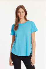 Crew Neck Tee w/ Curve Hem