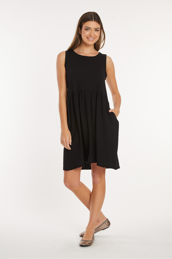 Drop Shirred Waist Tank Dress