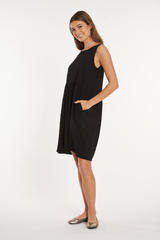 Drop Shirred Waist Tank Dress