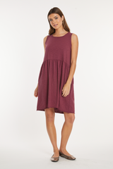 Drop Shirred Waist Tank Dress