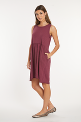 Drop Shirred Waist Tank Dress