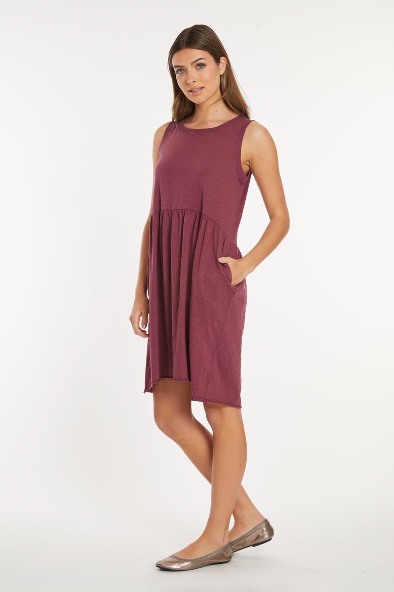Drop Shirred Waist Tank Dress