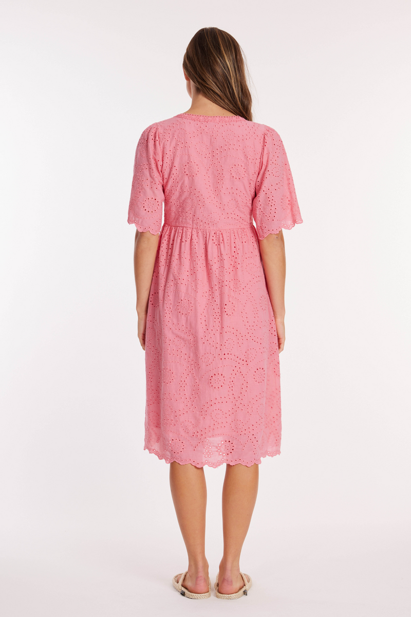 Flowy Elbow Sleeves Midi Lace Dress mododoc Los Angeles Flowy Elbow Sleeves Midi Lace Dress mododoc Los Angeles