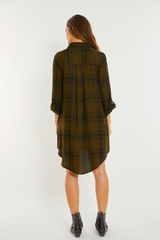 Roll-Up L/S Shirt Dress