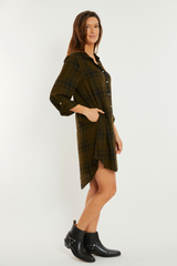 Roll-Up L/S Shirt Dress