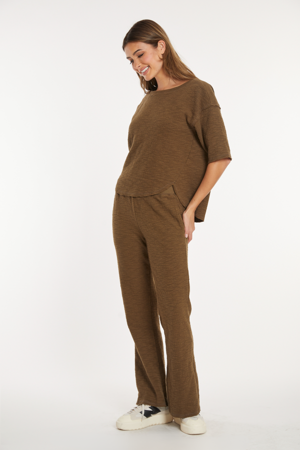 Long Straight Leg Pull-On Pants