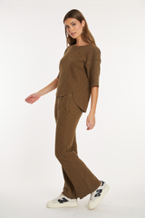 Long Straight Leg Pull-On Pants