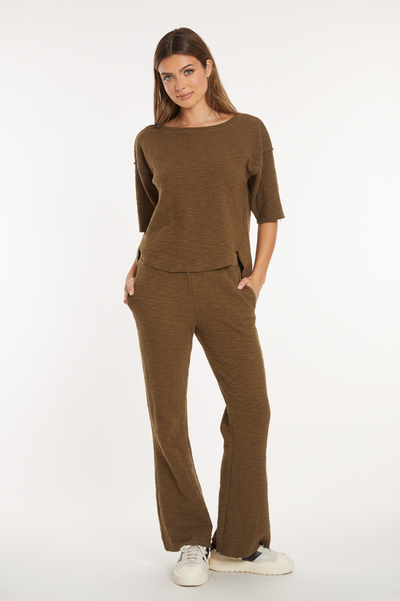 Long Straight Leg Pull-On Pants