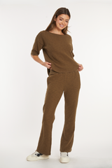 Long Straight Leg Pull-On Pants