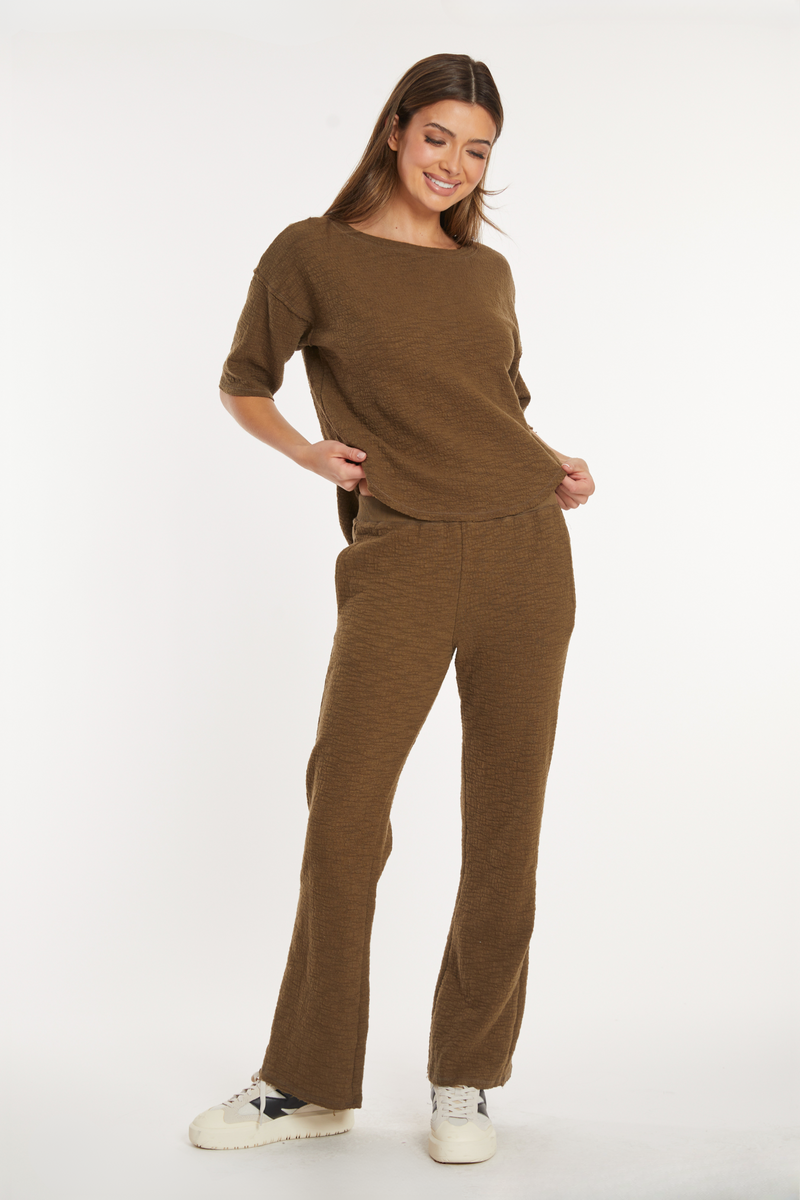 Long Straight Leg Pull-On Pants