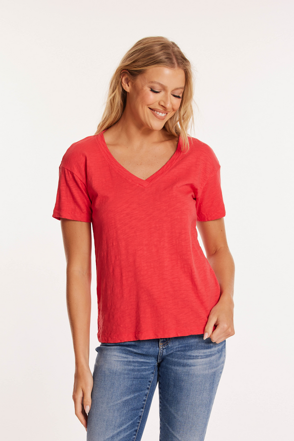 S/S V-Neck Boxy Tee