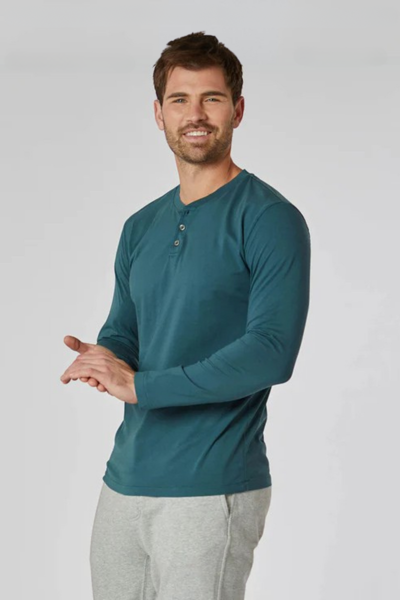 "Palos Verdes" Long Sleeve 3 Button Henley