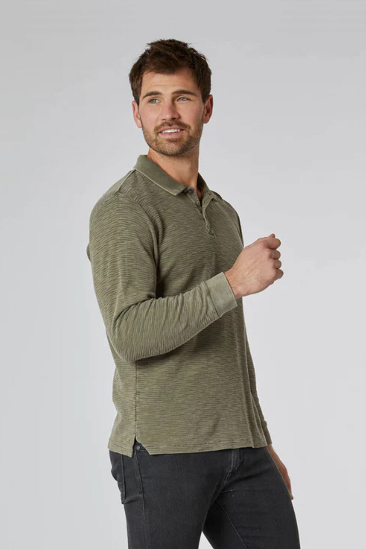 (取寄) モッドオードック テクスチャー ニット ロング スリーブ ドロップ アームホール ノッチ ネック トップ Mod-o-doc Texture Knit Long Sleeve Drop Armhole Wilshire