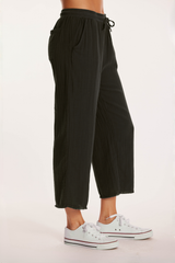 Ribbed Waist Midi Pants
