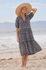 Elbow Sleeve Boho Dress