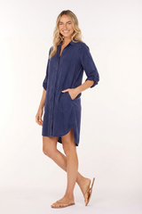 Roll-Up L/S Shirt Dress