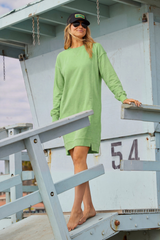 L/S Seamed Sweatshirt Dress