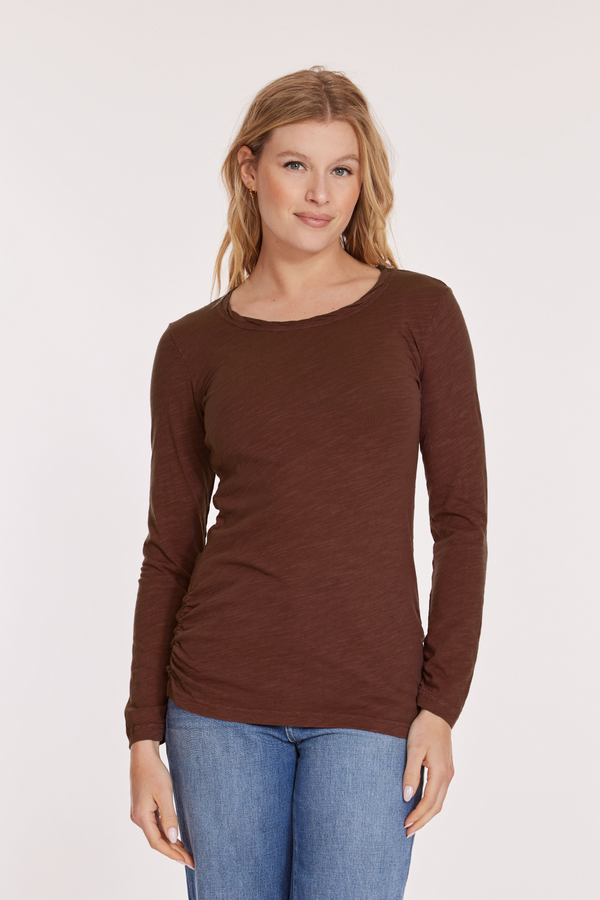 L/S Twisted Scoop Neck Tee