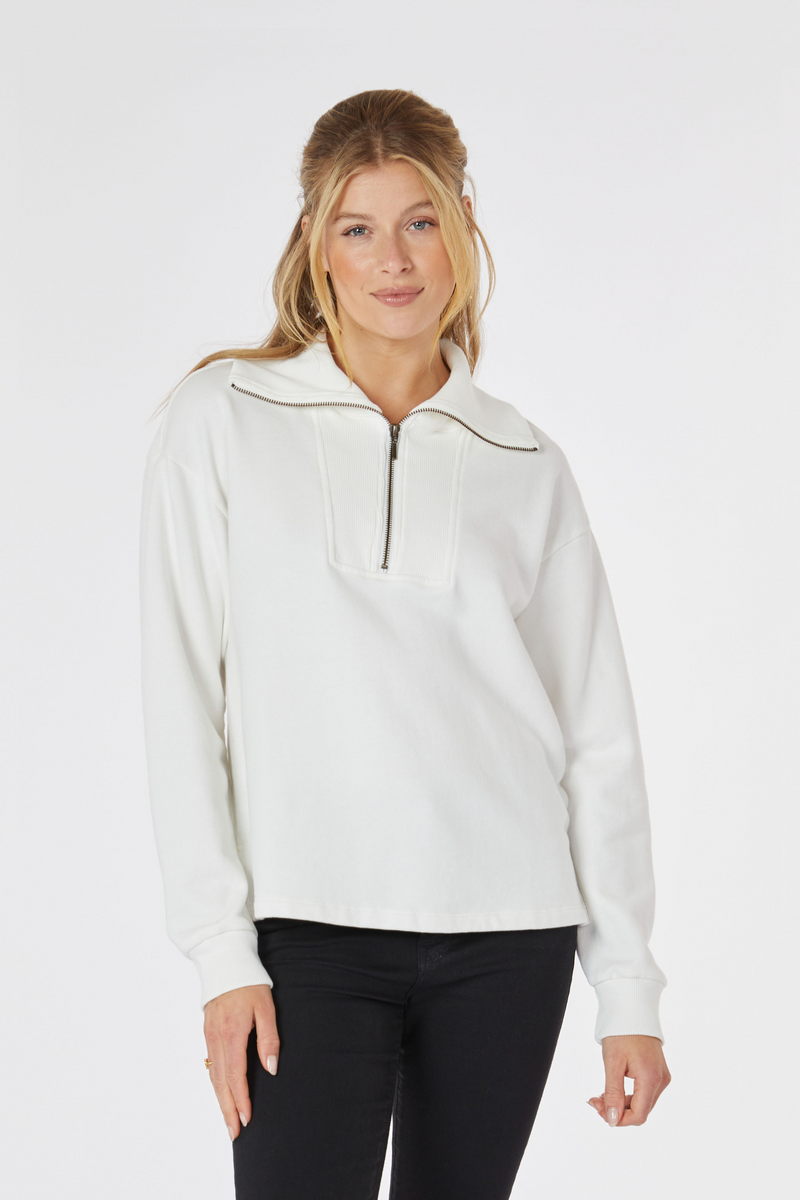 L/S Half Zip Oversize Sweatshirt