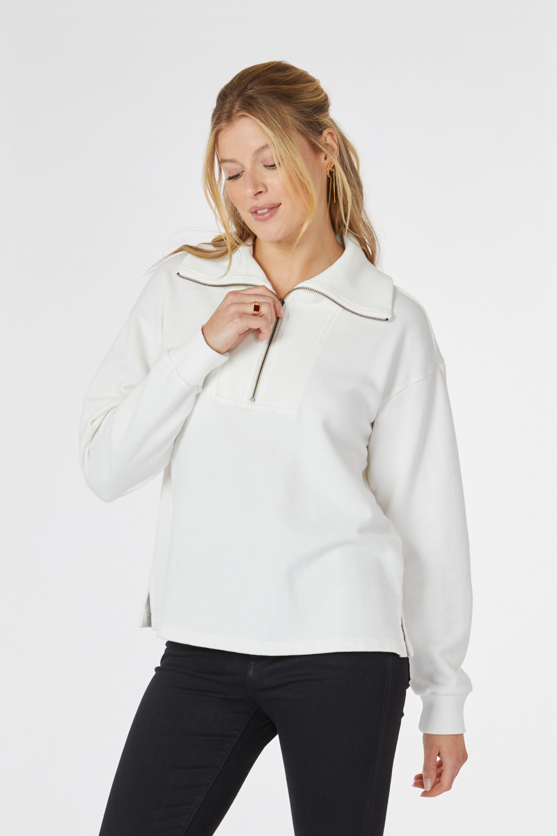 L/S Half Zip Oversize Sweatshirt