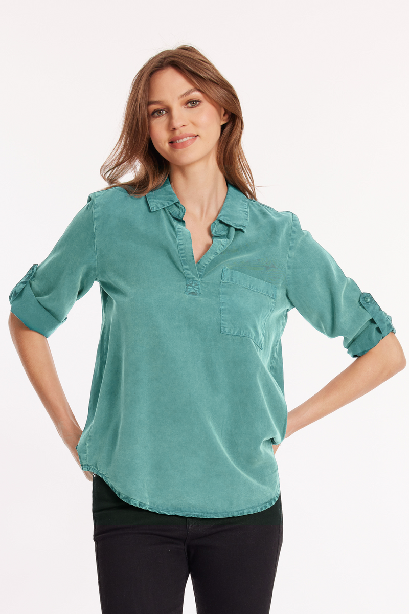 Roll Tab Patch Pocket Tunic