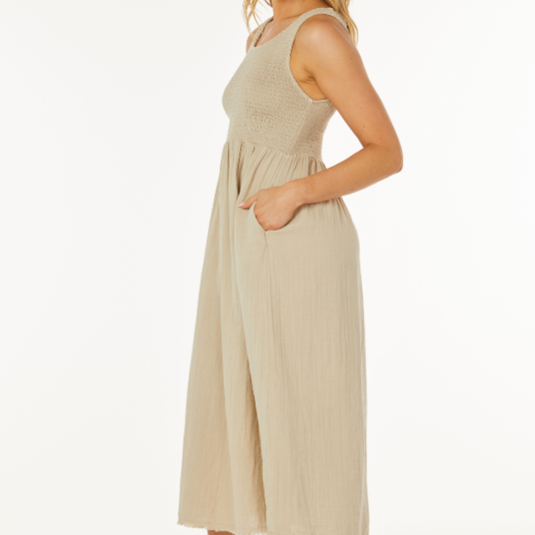smocked tank midi dress Smocked Tank Midi Dress – mododoc Los Angeles