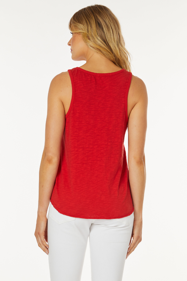 Curve Hem Slim Scoop Neck Tank