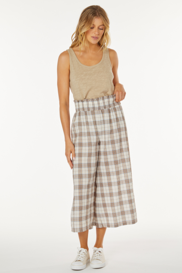 Smock Waist Crop Pants