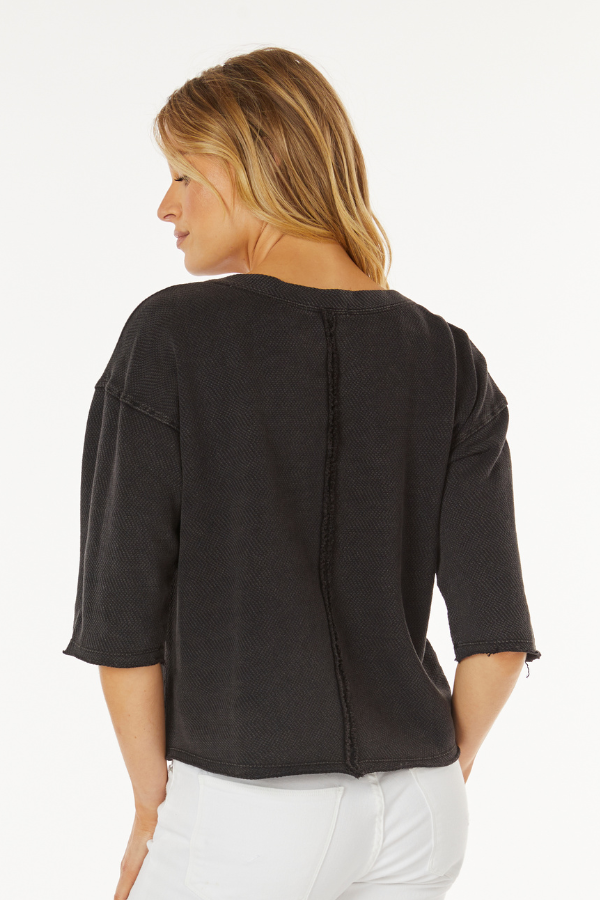 Elbow Sleeve Boxy Sweatshirt