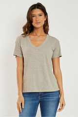 S/S V-Neck Boxy Tee