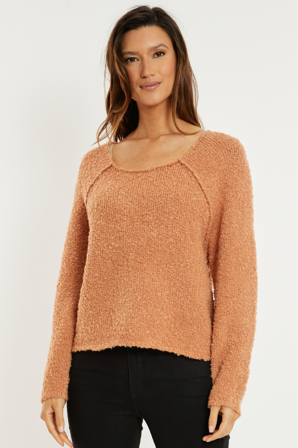 L/S Easy Fit Boucle Sweater