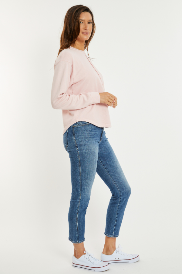 L/S Shirttail Terry Top