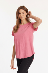 Crew Neck Tee w/ Curve Hem