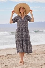 Elbow Sleeve Boho Dress