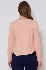 L/S V-Neck Flowy Tee