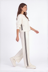 L/S Boxy Crew Top w/ side trim