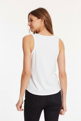 Curve Hem Slim Scoop Neck Tank